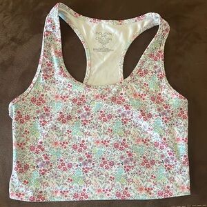 EVOLUTION AND CREATION FLORAL CROP TOP SIZE L